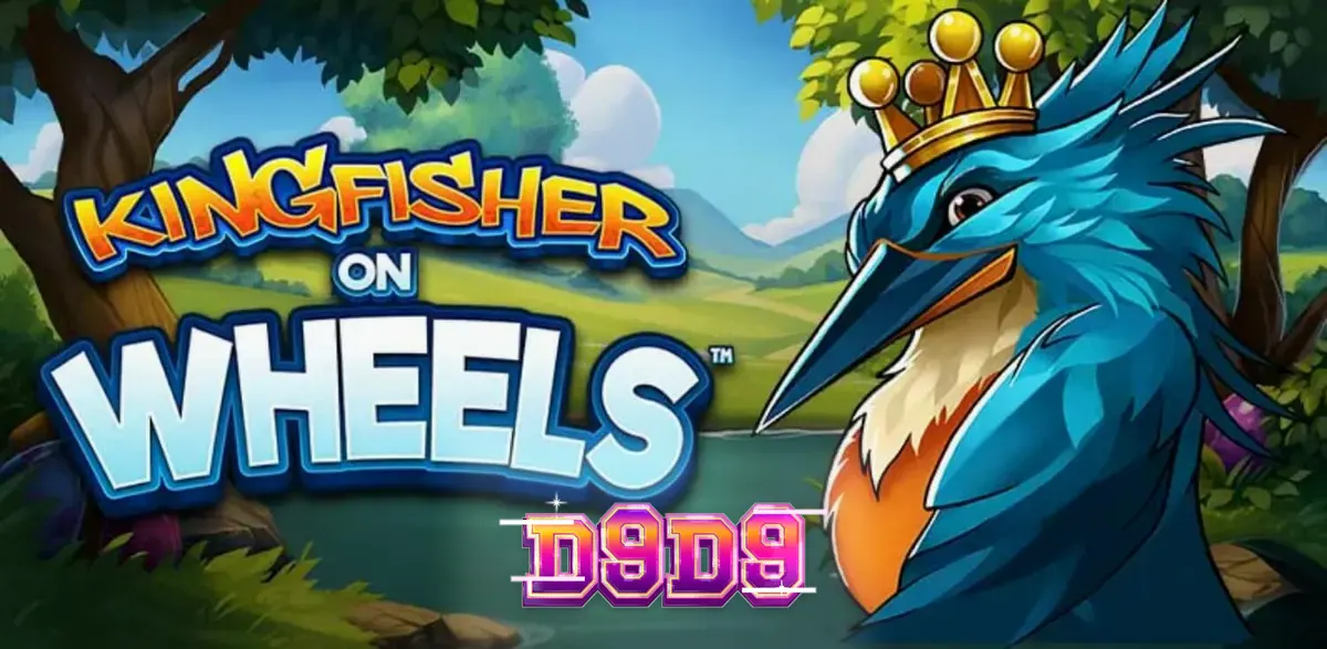 Isang makulay na slot game na Kingfisher on Wheels na may temang kalikasan at royal na ibon.